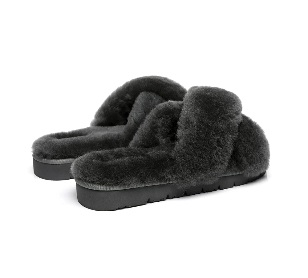 UGG Slides Women Fluffy Cross Slides Sandals Leanna Scuff 22 UGG Slides Women Fluffy Cross Slides Sandals Leanna Scuff - Image 20