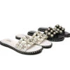 Women Leather Flats Slides With Pearls Junia 2 Women Leather Flats Slides With Pearls Junia -Shoe Store slides leather flat slides with pearls women junia 1