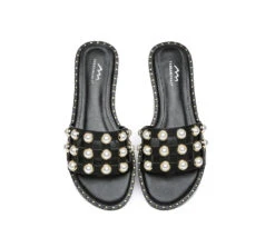 Women Leather Flats Slides With Pearls Junia 28 Women Leather Flats Slides With Pearls Junia -Shoe Store slides leather flat slides with pearls women junia 5