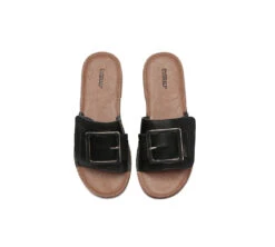 Women Leather Flats Buckle Top Ultra Soft Slides Summer Sandals Bera -Shoe Store slides women leather buckle top ultra soft slides bera 16