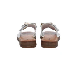 Women Leather Flats Buckle Top Ultra Soft Slides Summer Sandals Bera -Shoe Store slides women leather buckle top ultra soft slides bera 8
