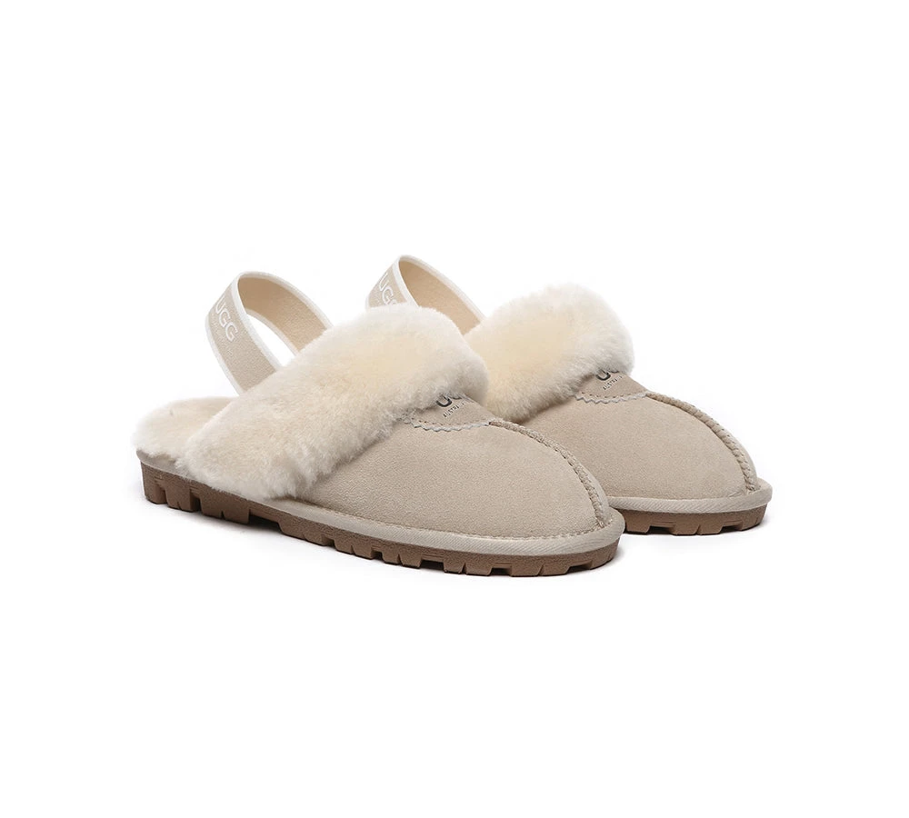 Unisex Sheepskin Wool Suede Upper Slingback Slippers Waffle Plus 12 Unisex Sheepskin Wool Suede Upper Slingback Slippers Waffle Plus - Image 10