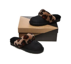 UGG Slippers Double Faced Sheepskin Wool Women Leopard Print House Slippers -Shoe Store slippers ugg slippers double face sheepskin women leopard print slipper 10