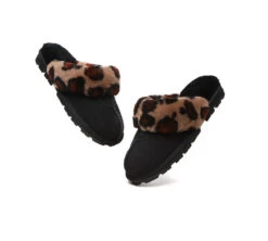 UGG Slippers Double Faced Sheepskin Wool Women Leopard Print House Slippers -Shoe Store slippers ugg slippers double face sheepskin women leopard print slipper 13