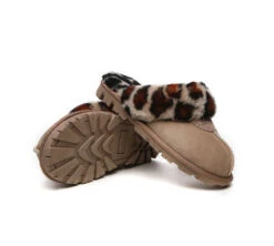 UGG Slippers Double Faced Sheepskin Wool Women Leopard Print House Slippers -Shoe Store slippers ugg slippers double face sheepskin women leopard print slipper 18