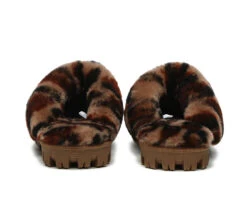 UGG Slippers Double Faced Sheepskin Wool Women Leopard Print House Slippers -Shoe Store slippers ugg slippers double face sheepskin women leopard print slipper 7