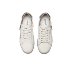 Women Leather Zip Decor Low-top White Sneakers Chloe 14 Women Leather Zip Decor Low-top White Sneakers Chloe -Shoe Store sneakers everau women leather zip decor low top white sneakers chloe 6
