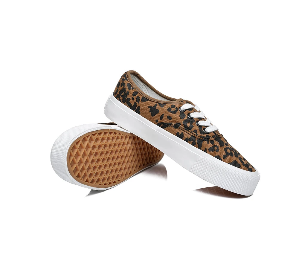 Women Leopard Print Sneakers Canvas Shoes Rana 5 Women Leopard Print Sneakers Canvas Shoes Rana - Image 3