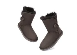 Australian Premium Double Face Sheepskin Short Button Water Resistant Boots -Shoe Store ugg boots as ugg boots double face sheepskin short button 12