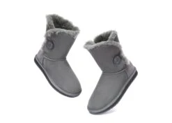 Australian Premium Double Face Sheepskin Short Button Water Resistant Boots -Shoe Store ugg boots as ugg boots double face sheepskin short button 19