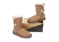 Australian Premium Double Face Sheepskin Short Button Water Resistant Boots -Shoe Store ugg boots as ugg boots double face sheepskin short button 4