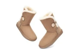 Australian Premium Double Face Sheepskin Short Button Water Resistant Boots -Shoe Store ugg boots as ugg boots double face sheepskin short button 5