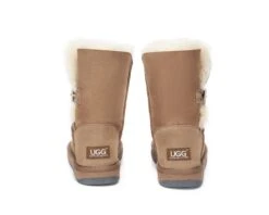 Australian Premium Double Face Sheepskin Short Button Water Resistant Boots -Shoe Store ugg boots as ugg boots double face sheepskin short button 7