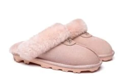 Women Slippers Premium Australia Sheepskin Wool Waffle Scuff -Shoe Store ugg boots as ugg unisex waffle slipper 13