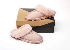 Women Slippers Premium Australia Sheepskin Wool Waffle Scuff -Shoe Store ugg boots as ugg unisex waffle slipper 17