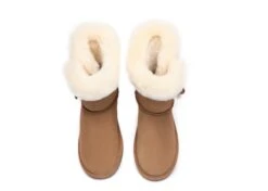 Women Short Boots Talia Twin Face Sheepskin Double Horn Toggle Closure -Shoe Store ugg boots as ugg women short boots talia sheepskin horn toggle closure 9