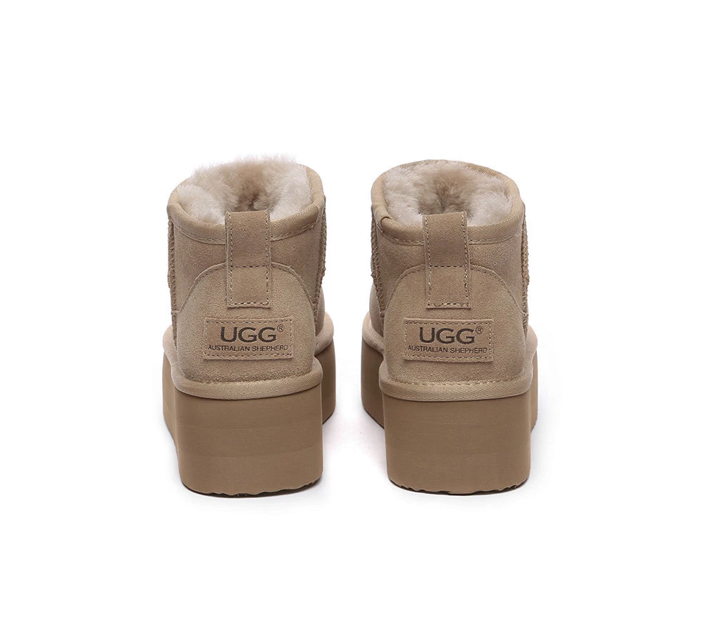 UGG Ultra Platform Mini Boots Sheepskin Wool Ankle Boots Saylor 18 UGG Ultra Platform Mini Boots Sheepskin Wool Ankle Boots Saylor - Image 16