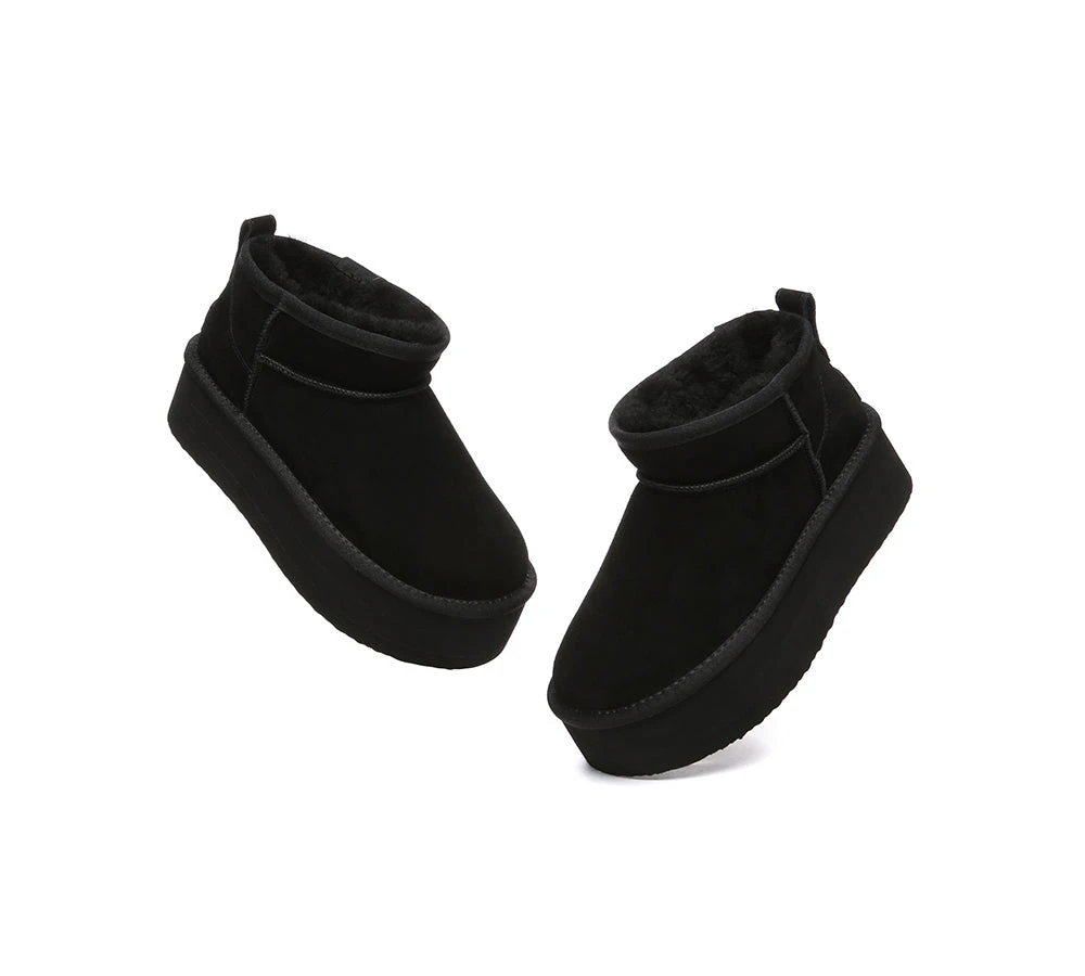 UGG Ultra Platform Mini Boots Sheepskin Wool Ankle Boots Saylor 21 UGG Ultra Platform Mini Boots Sheepskin Wool Ankle Boots Saylor - Image 19