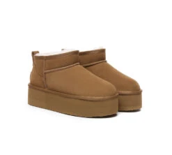 UGG Ultra Platform Mini Boots Sheepskin Wool Ankle Boots Saylor 24 UGG Ultra Platform Mini Boots Sheepskin Wool Ankle Boots Saylor -Shoe Store ugg boots australian shepherd ugg sheepskin wool ankle boots ultra platform saylor 2