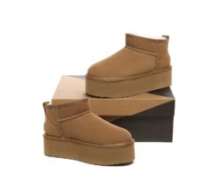 UGG Ultra Platform Mini Boots Sheepskin Wool Ankle Boots Saylor 26 UGG Ultra Platform Mini Boots Sheepskin Wool Ankle Boots Saylor -Shoe Store ugg boots australian shepherd ugg sheepskin wool ankle boots ultra platform saylor 4