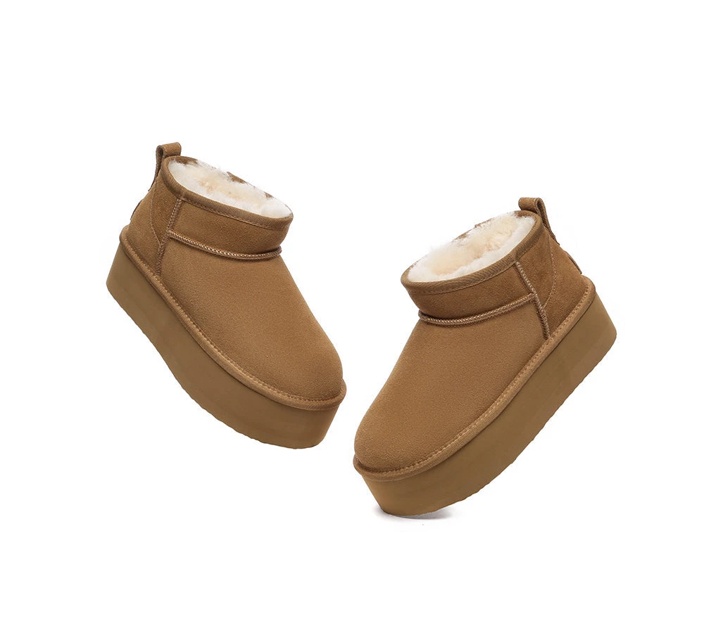 UGG Ultra Platform Mini Boots Sheepskin Wool Ankle Boots Saylor 8 UGG Ultra Platform Mini Boots Sheepskin Wool Ankle Boots Saylor - Image 6