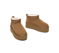 UGG Ultra Platform Mini Boots Sheepskin Wool Ankle Boots Saylor 28 UGG Ultra Platform Mini Boots Sheepskin Wool Ankle Boots Saylor -Shoe Store ugg boots australian shepherd ugg sheepskin wool ankle boots ultra platform saylor 6