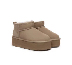 UGG Ultra Platform Mini Boots Sheepskin Wool Ankle Boots Saylor 31 UGG Ultra Platform Mini Boots Sheepskin Wool Ankle Boots Saylor -Shoe Store ugg boots australian shepherd ugg sheepskin wool ankle boots ultra platform saylor 9