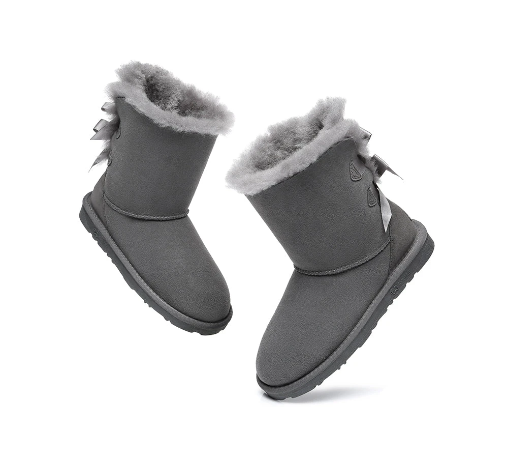 Women Boots Double Baily Short Back Bow Sheepskin Wool 14 Women Boots Double Baily Short Back Bow Sheepskin Wool - Image 12