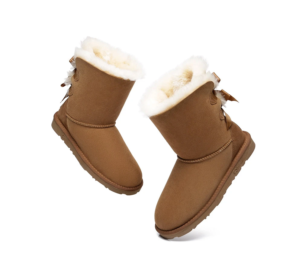 Women Boots Double Baily Short Back Bow Sheepskin Wool 20 Women Boots Double Baily Short Back Bow Sheepskin Wool - Image 18