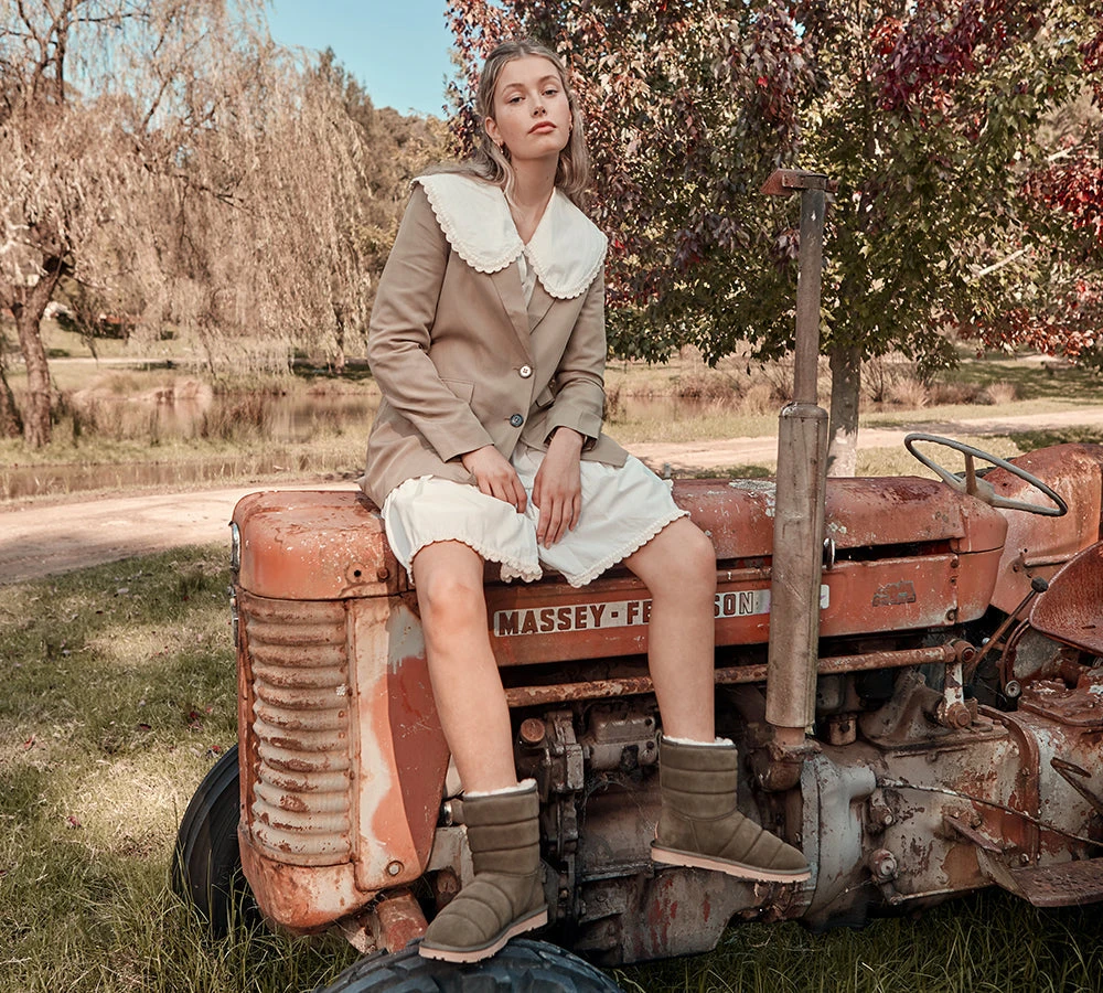 Short Sheepskin Boots Women Puffer 4 Short Sheepskin Boots Women Puffer - Image 2