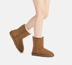 UGG Boots Sheepskin Wool Mid Calf Short Classic Suede Boots -Shoe Store ugg boots everau ugg sheepskin wool mid calf boots short classic suede 9