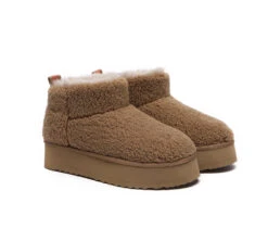 UGG Boots Sheepskin Wool Plush Ultra Platform Ankle Boots Teddycozy -Shoe Store ugg boots everau ugg sheepskin wool plush ankle platform boots ultra teddycozy 2