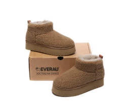 UGG Boots Sheepskin Wool Plush Ultra Platform Ankle Boots Teddycozy -Shoe Store ugg boots everau ugg sheepskin wool plush ankle platform boots ultra teddycozy 4