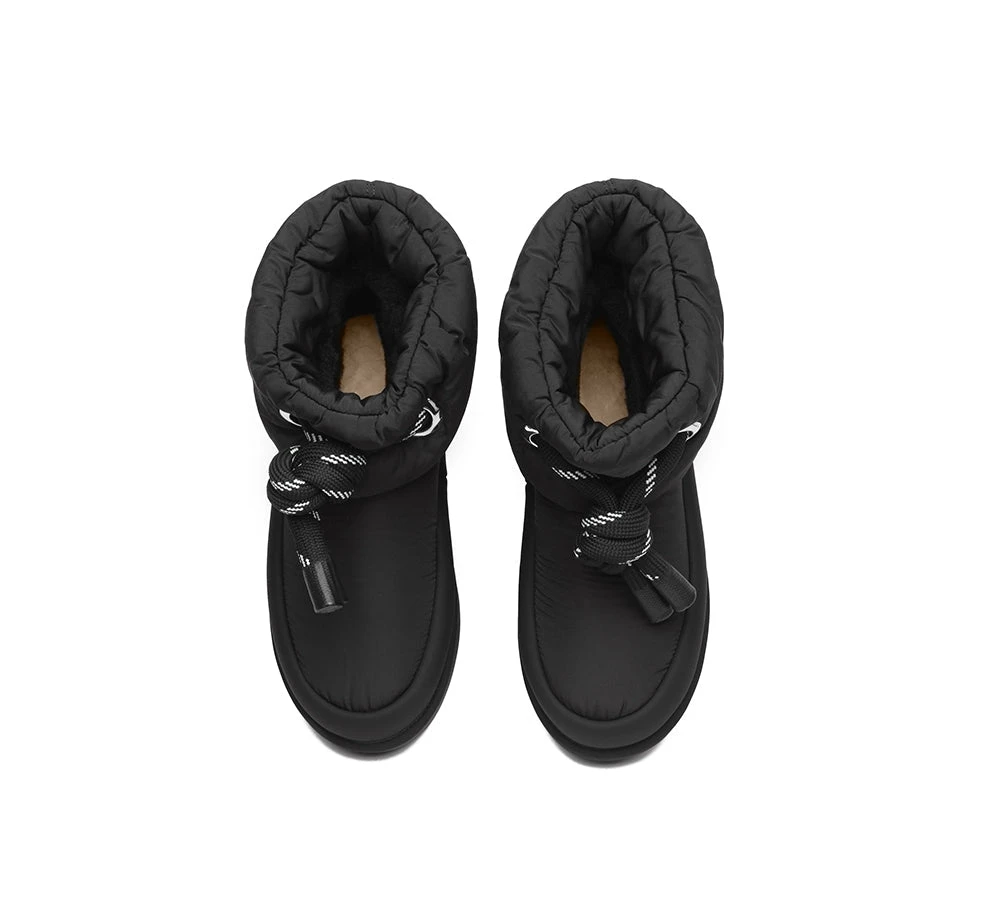 UGG Boots Women Sheepskin Wool Waterproof Adjustable Drawstring Ankle Boots Delabra 15 UGG Boots Women Sheepskin Wool Waterproof Adjustable Drawstring Ankle Boots Delabra - Image 13