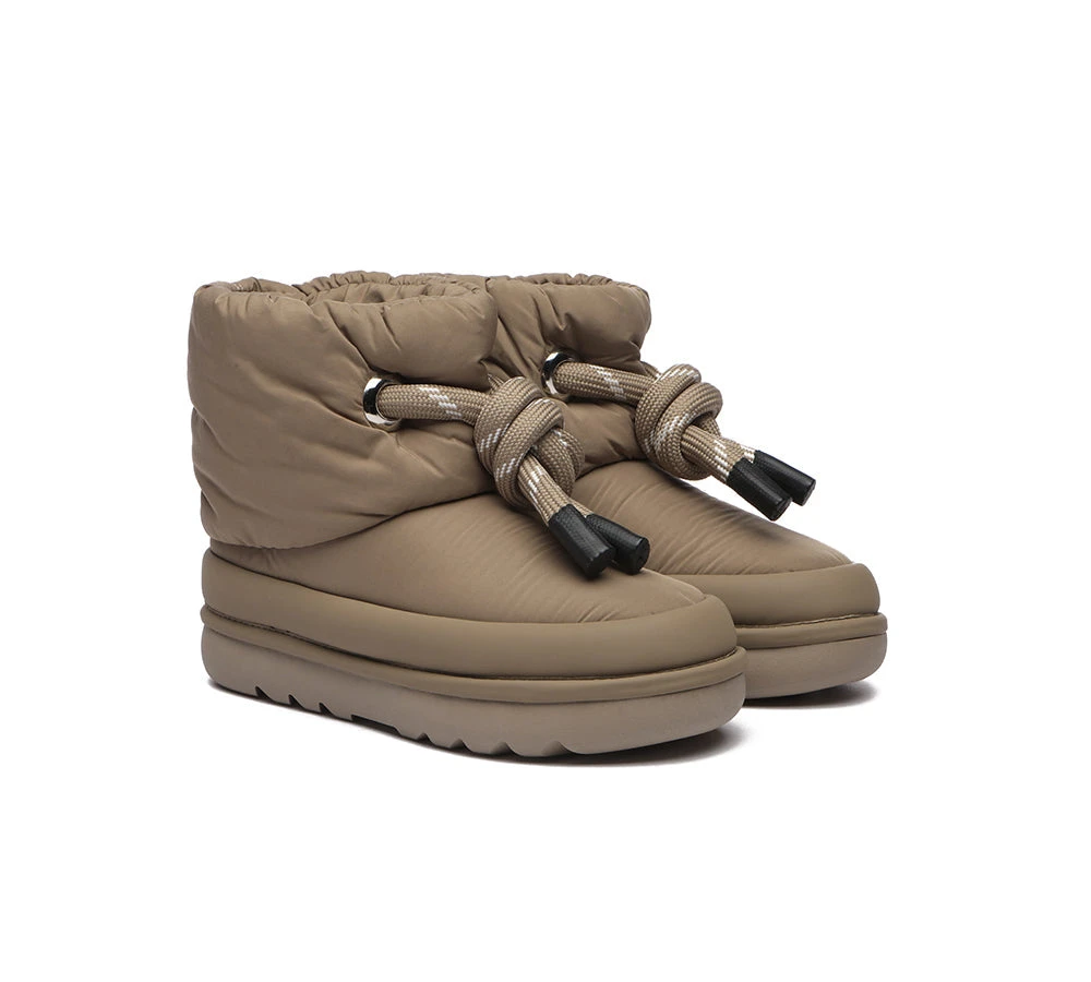 UGG Boots Women Sheepskin Wool Waterproof Adjustable Drawstring Ankle Boots Delabra 5 UGG Boots Women Sheepskin Wool Waterproof Adjustable Drawstring Ankle Boots Delabra - Image 3