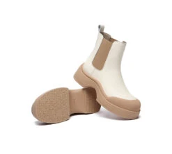 Women Leather Ankle Chunky Boots Mindy 21 Women Leather Ankle Chunky Boots Mindy -Shoe Store ugg boots everau women leather ankle chunky fashion boots mindy 3