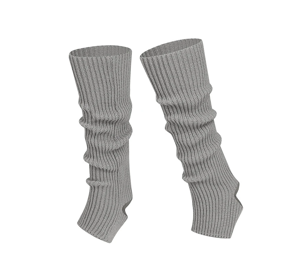 Women Stretchy Ribbed Knit Stirrup Leg Warmers 6 Women Stretchy Ribbed Knit Stirrup Leg Warmers - Image 4