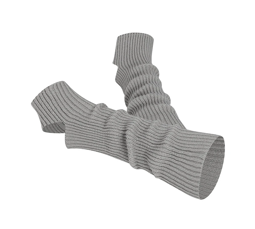 Women Stretchy Ribbed Knit Stirrup Leg Warmers 7 Women Stretchy Ribbed Knit Stirrup Leg Warmers - Image 5