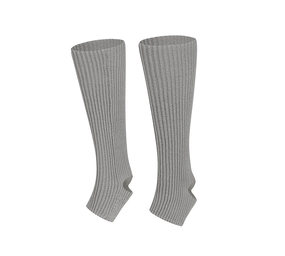 Women Stretchy Ribbed Knit Stirrup Leg Warmers 8 Women Stretchy Ribbed Knit Stirrup Leg Warmers - Image 6