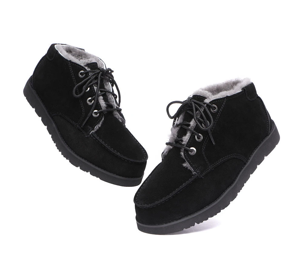 UGG Men Boots Lace Up Ankle Sheepskin Casual Boots Sneakers Ryan 17 UGG Men Boots Lace Up Ankle Sheepskin Casual Boots Sneakers Ryan - Image 15