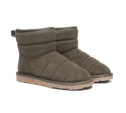 Women Mini Sheepskin Wool Boots Puffer -Shoe Store ugg boots mini sheepskin boots women puffer 12