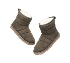 Women Mini Sheepskin Wool Boots Puffer -Shoe Store ugg boots mini sheepskin boots women puffer 16