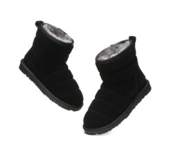 Women Mini Sheepskin Wool Boots Puffer -Shoe Store ugg boots mini sheepskin boots women puffer 23