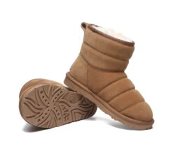 Women Mini Sheepskin Wool Boots Puffer -Shoe Store ugg boots mini sheepskin boots women puffer 27