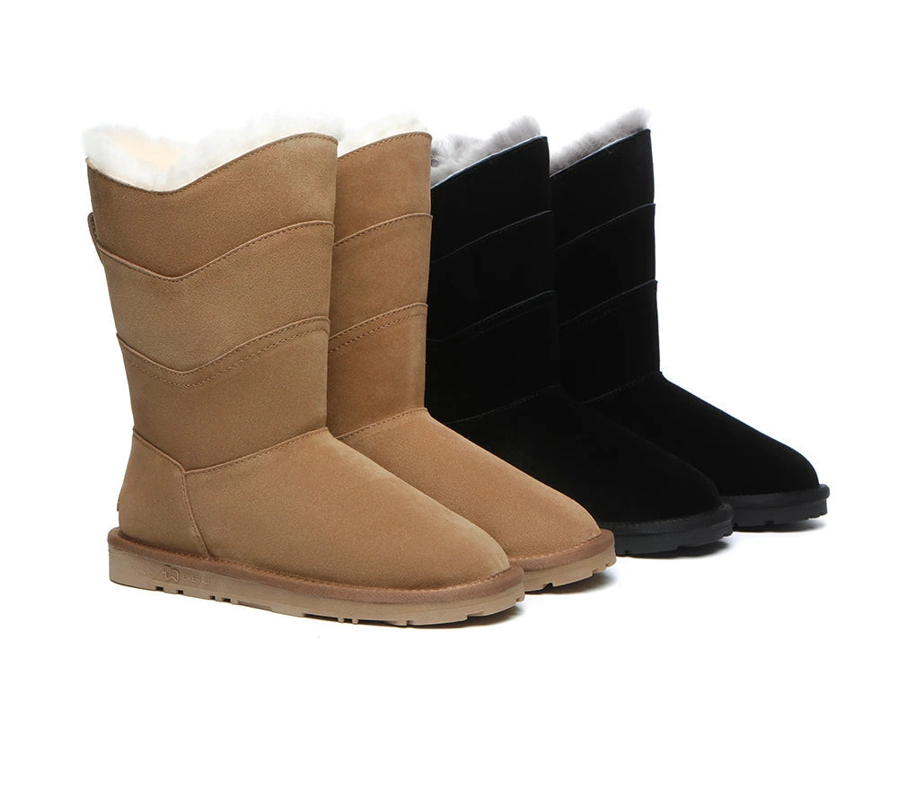Premium Australian Sheepskin Tall Boots Women Swanston 3 Panel 3 Premium Australian Sheepskin Tall Boots Women Swanston 3 Panel
