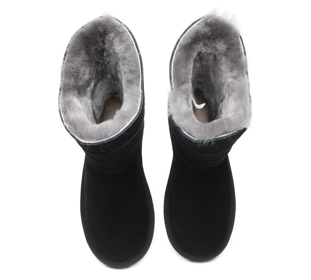 Premium Australian Sheepskin Tall Boots Women Swanston 3 Panel 15 Premium Australian Sheepskin Tall Boots Women Swanston 3 Panel - Image 13