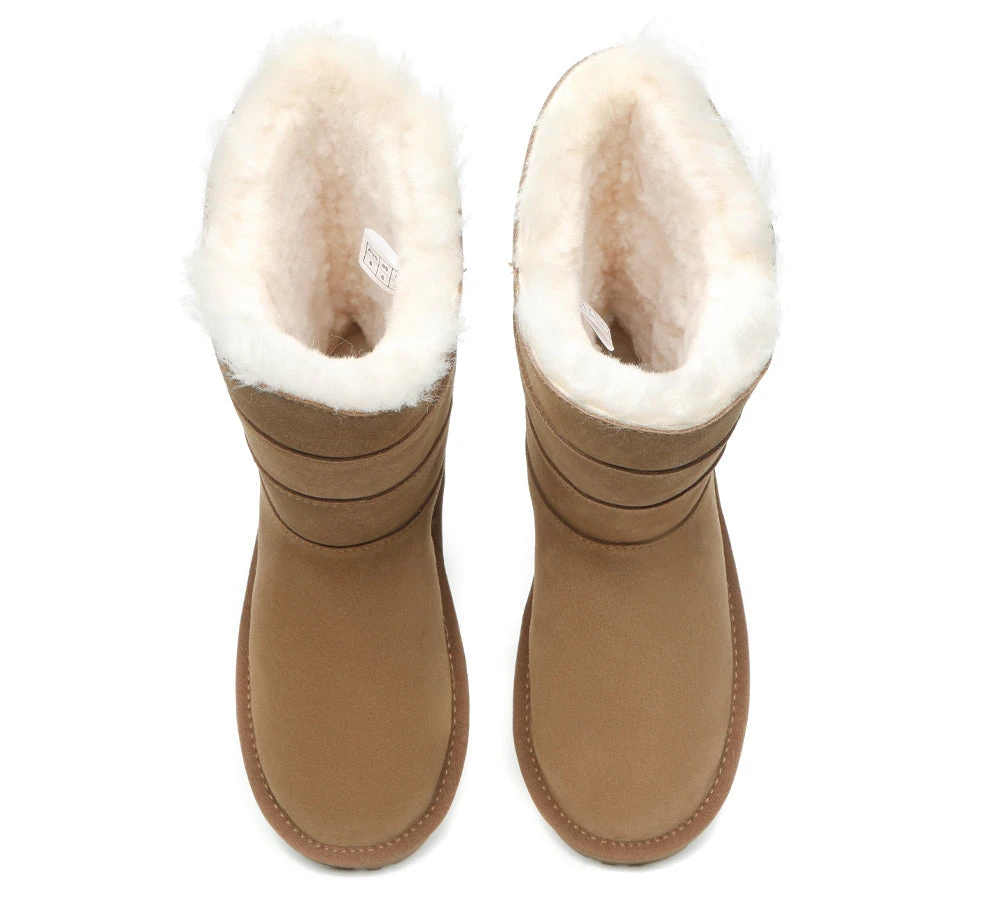 Premium Australian Sheepskin Tall Boots Women Swanston 3 Panel 9 Premium Australian Sheepskin Tall Boots Women Swanston 3 Panel - Image 7