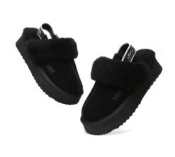 UGG Slippers Women Sheepskin Wool Removable Strap Slingback Slippers Muffin Platform 37 UGG Slippers Women Sheepskin Wool Removable Strap Slingback Slippers Muffin Platform -Shoe Store ugg boots removable strap slingback ugg slippers women muffin platform 15