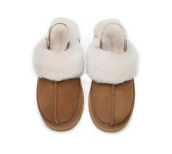 UGG Slippers Women Sheepskin Wool Removable Strap Slingback Slippers Muffin Platform 29 UGG Slippers Women Sheepskin Wool Removable Strap Slingback Slippers Muffin Platform -Shoe Store ugg boots removable strap slingback ugg slippers women muffin platform 5