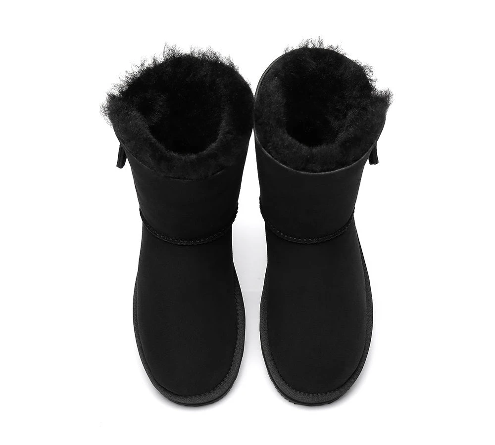 Sheepskin Zipper Short Women Boots Zipporah 18 Sheepskin Zipper Short Women Boots Zipporah - Image 16